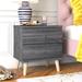 Etta Avenue™ Teen Abril 2 - Drawer Nightstand Wood in Gray | 22 H x 20 W x 15.5 D in | Wayfair 8E4C60594CDB4A40A918C2D77CA07184