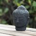 Bungalow Rose Stone Buddha Head Stone in Black/Gray | 5.5 H x 4 W x 3.5 D in | Wayfair 6EACD96BD39B42F9A4207D428421017E