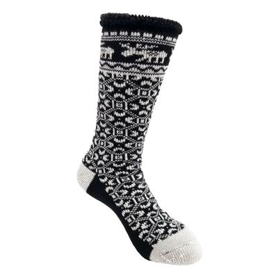 Women's Moose Nordic Thermal Socks by GaaHuu in Black (Size OS (6-10.5))