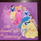 Disney Toys | Disney Princess 11” X 11” Canvas Print | Color: Pink/Purple | Size: Osg