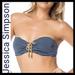 Jessica Simpson Swim | Jessica Simpson Striped Lace-Up Bikini Top | Color: Blue/White | Size: S