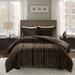 House of Hampton® Duke Faux Fur 3 Piece Comforter Set Polyester/Polyfill/Microfiber in Brown | King/Cal. King Comforter + 2 King Shams | Wayfair