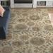 Blue/Brown 96 x 0.63 in Area Rug - Langley Street® Elsberry Floral Handmade Tufted Demin/Light Gray/Tan Area Rug | 96 W x 0.63 D in | Wayfair