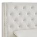 Willa Arlo™ Interiors Walthall Wingback Headboard Faux Leather/Upholstered in White | 52.76 H x 64.17 W x 8.66 D in | Wayfair