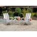 Highland Dunes Willimantic 3 Piece Seating Group Wood/Natural Hardwoods in Brown/White | Outdoor Furniture | Wayfair