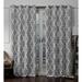 House of Hampton® Neida Ironwork Sateen Woven Geometric Room Darkening Thermal Grommet Curtain Panels Polyester in Gray | 96 H in | Wayfair