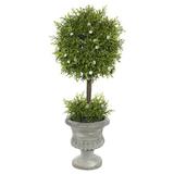 Ophelia & Co. Artificial Green Oregon Juniper Topiary Resin/Plastic | 15 H x 6 W x 6 D in | Wayfair OPCO2279 39824358