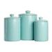 Wrought Studio™ 3 Piece Kitchen Canister Set Ceramic in Green | 7.5 H x 5.5 W x 5.5 D in | Wayfair 9E9033EAE11946B78FB7300B4B5561C6