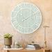 Rosecliff Heights Rosalinde Oversized Decorative 23.5" Wall Clock Wood in Blue/Brown/White | 23.54 H x 23.54 W x 2 D in | Wayfair ROHE7221 43869043