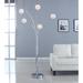 Artiva USA Manhattan Crystal 84" Arched Floor Lamp Metal/Crystal in Gray | 84 H x 36 W x 36 D in | Wayfair A511118FSN