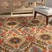 Blue/Orange 42 x 0.5 in Area Rug - Lark Manor™ Amalee Floral Handmade Tufted Wool Multicolor Area Rug Wool | 42 W x 0.5 D in | Wayfair