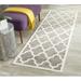 Gray/White 27 x 0.39 in Area Rug - Lark Manor™ Ammundsen Geometric Dark Grey/Beige Area Rug, Polypropylene | 27 W x 0.39 D in | Wayfair