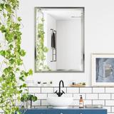 Longshore Tides Classic Modern & Contemporary Beveled Bathroom/Vanity Mirror Metal | 30 H x 24 W x 1 D in | Wayfair LNTS2861 40721589