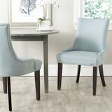 Red Barrel Studio® Aleshia Upholstered Side Chair in Light Fabric in Blue | 35.8 H x 22.2 W x 25.6 D in | Wayfair 0714150BFC0044EDAC0958D657C77420