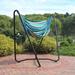 Arlmont & Co. Hagan Hanging Cotton Chair Hammock w/ Stand Cotton | 60 H x 68 W x 38 D in | Wayfair FRPK1347 40673815