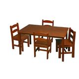 Harriet Bee Briyon 5 Piece Table & Chair Set Wood in Brown | 20 H x 36 W in | Wayfair 2ECD415914DF425CB5408EBEBAA2ED48