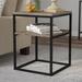 17 Stories Kendralyn Frame End Table w/ Storage Wood in Black/Brown/Gray | Wayfair 3C1E29B282F64037B1DAA44FDED3938B