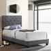 House of Hampton® Castilla Tufted Standard Bed Upholstered/Velvet in Gray | 48 H x 42 W x 77 D in | Wayfair D3B61EC018FF46F184E9354B6A1B4693