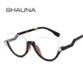 SHAUNA-Lunettes de soleil classiques à demi-monture en cristal pour femmes anti-lumière bleue œil