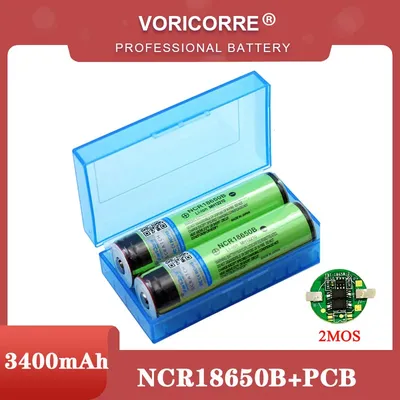 VariCore-Batterie aste pour lampe de poche protégée 18650 NCR18650B 3400mAh 3.7V avec PCB neuve