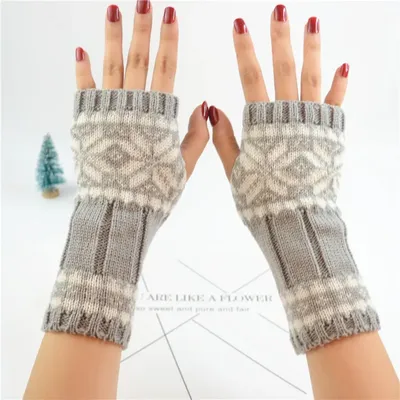 Mitaines courtes extensibles en laine pour femme tricot mitaines à écran tactile gants chauds