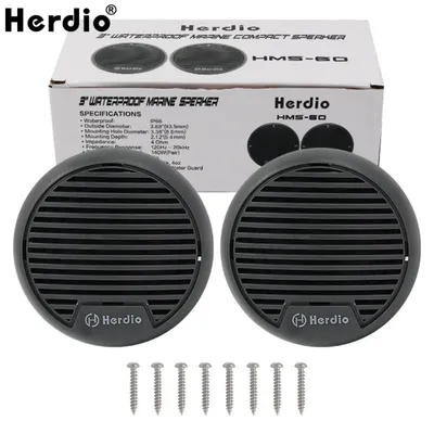 Herdio 3-Hautréusmarins étanches gamme complète audio haut-parleur de moto système stéréo