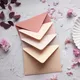 Enveloppes d'invitation de mariage de luxe papier de gaze japonais couleur rose nude 14cm x 19cm