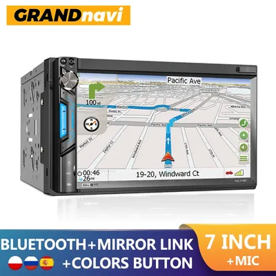 GRANDnavi 2din Autoradio lecteur vidéo multimédia Navigation 2din écran tactile Autoradio 7 "pour