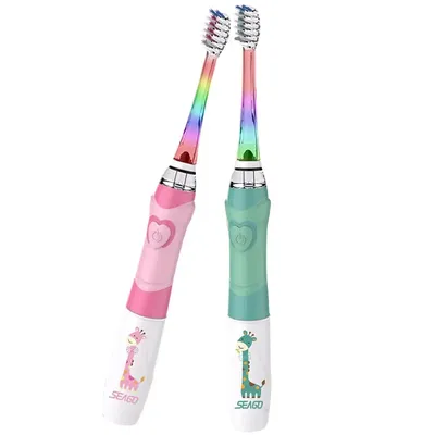 Seago – brosse à dents électrique pour enfants de 3 ans et plus lampe de poche LED colorée 16000