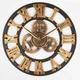 Grande horloge murale vintage en bois faite à la main 3D rétro rustique décoratif art de luxe