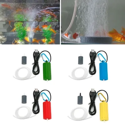 Mini pompe à oxygène USB pour aquarium compresseur silencieux portable économie d'énergie