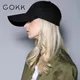 COKK – Casquette de Baseball pour hommes et femmes chapeau à rabat blanc noir à Long bord