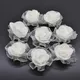 Mini têtes de roses en mousse 50 pièces 4cm fleurs artificielles blanches et beiges décoration