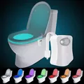 Lumière LED pour siège de toilette avec capteur de mouvement humain lampe automatique veilleuse