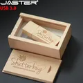 JASTER – clé USB 3.0 en bois 8/16/32/64 go photographie LOGO client coffret cadeau pour cadeaux