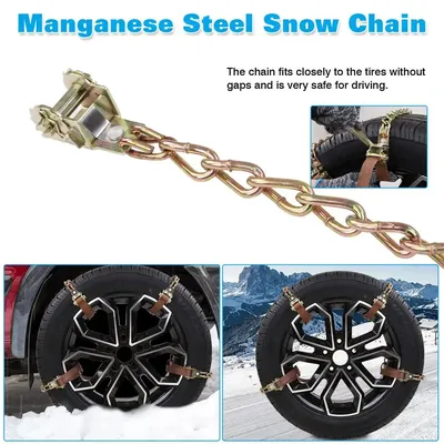 Equipement de neige antidérapant pour voiture roues en acier au manganèse urgence verrouillage