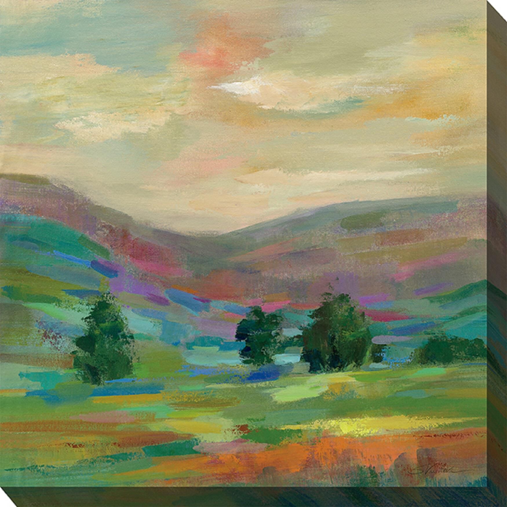 FIELDS AFAR OUTDOOR ART 24X24 by West of the Wind in Multi