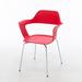 Compel Bardot 23.6" W Stackable Antimicrobial Seat Waiting Room Chair w/ Metal Frame Plastic/Metal in Red | 31.1 H x 23.6 W x 22 D in | Wayfair
