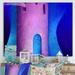 East Urban Home Blue Fantasy Door in Old Purple Tower - Painting Print on Canvas Metal in Blue/Indigo | 30 H x 40 W x 1.5 D in | Wayfair