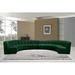 Green Sectional - Wade Logan® Edinger 183" Wide Velvet Symmetrical Modular Corner Sectional Velvet | 33 H x 183 W x 124 D in | Wayfair