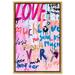 Oliver Gal Typography & Quotes Love In Many Forms Love Quotes & Sayings - Textual Art on Canvas in Black | 45 H x 30 W x 1.5 D in | Wayfair