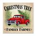 Stupell Industries Red Holiday Truck Family Christmas Tree Farms by Sheri Hart - Graphic Art Print Wood in Brown | 12 H x 12 W x 0.5 D in | Wayfair