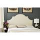 Rosdorf Park Charlayne King Panel Headboard Faux Leather/Upholstered in White | 53.9 H x 77.6 W x 3.1 D in | Wayfair