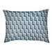Wrought Studio™ Michaux Football Luxury Outdoor Dog Pillow Polyester in Blue/White | 4 H x 28 W x 18 D in | Wayfair