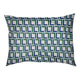 Wrought Studio™ Tuileries Football Luxury Outdoor Dog Pillow Metal in Green/White/Blue | 6 H x 50 W x 40 D in | Wayfair