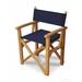Regal Teak Premium Teak Folding Director Chair Solid Wood in Blue | 35 H x 23.5 W x 20 D in | Wayfair RDR-C-5439