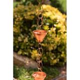 Monarch Rain Chains Siam Rain Chain Copper in Brown | 102 H x 4 W x 4 D in | Wayfair 17002