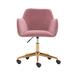 Everly Quinn Velvet Task Chair Upholstered in Red/Pink | 30.3 H x 24 W x 24 D in | Wayfair 5FD30914984544A6ADB6AD9E302BB582