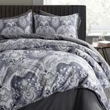 Bungalow Rose Anurima Duvet Cover Set Pima Cotton/Sateen in Black/Gray/White | California King | Wayfair 0B822DCF47334B02B13048BA1BB5FCB8