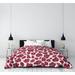 East Urban Home Throwback Leopard Print Single Duvet Cover Microfiber, Polyester in Red/Gray | King Duvet Cover | Wayfair